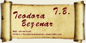 Teodora Beženar vizit kartica